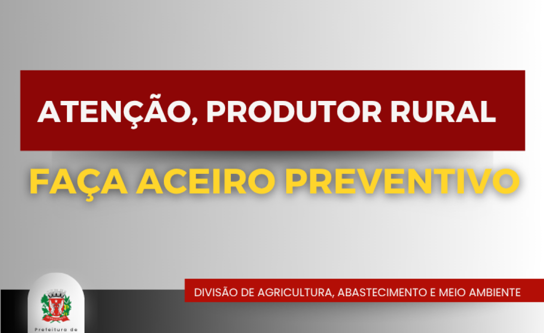 Atenção, produtor rural: faça aceiro preventivo