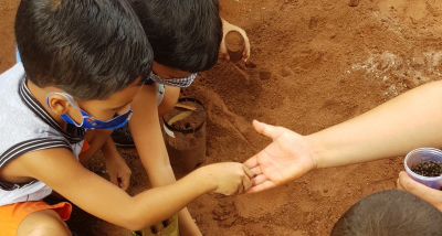 Ação de educação ambiental é realizada com alunos da Emei Marcos Aparecido Feitosa