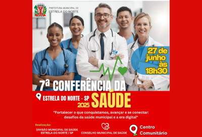 Estrela do Norte promove a 7ª Conferência Municipal de Saúde no dia 27 de junho