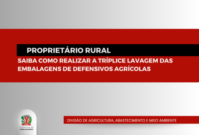 Tríplice lavagem das embalagens de defensivos agrícolas